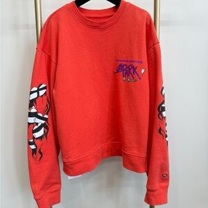 Authentic Chrome Hearts Red Graphic Crewneck Sweater